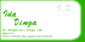 ida dinga business card